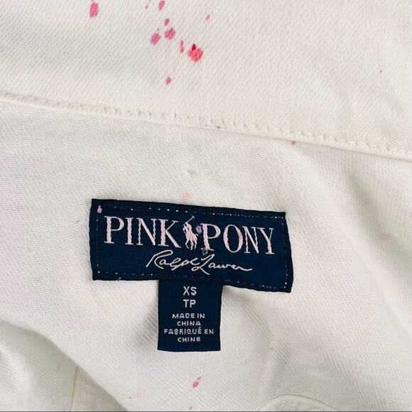 Polo Ralph Lauren Womens Pink Pony Denim Trucker Jacket Size XS Western Barbie - Picture 7 of 14